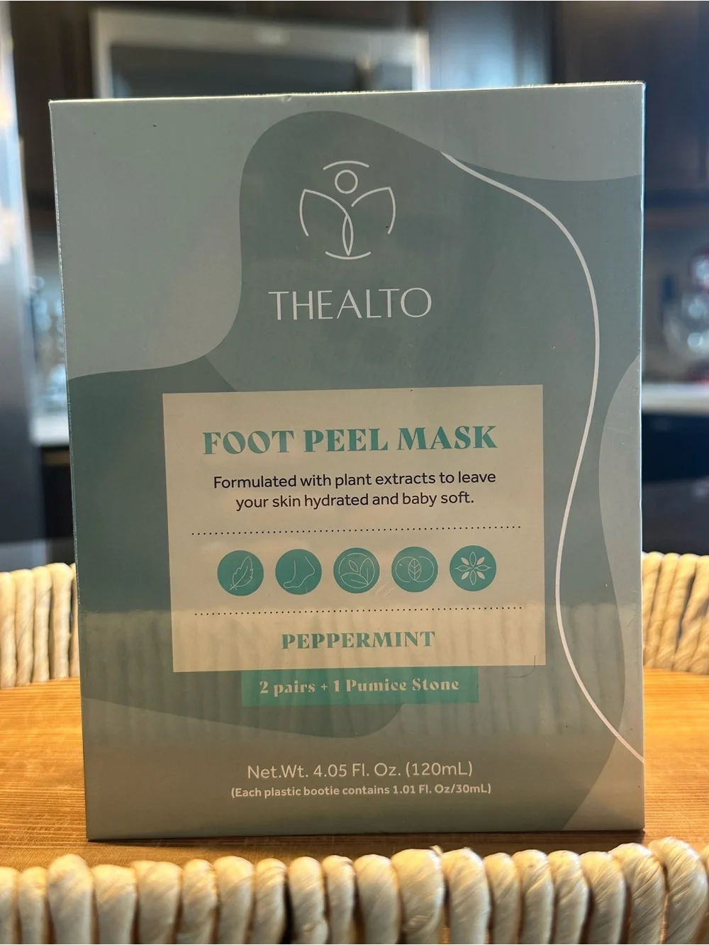 Peppermint Foot Peel Mask/with Pumice Stone - Hydrating Foot Treatment